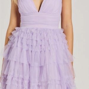 Chic Lilac Tulle Dress